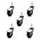 Service Caster 3 Inch Bright Chrome Hooded Neoprene Rubber 10mm Threaded Stem Casters SCC, 5PK SCC-TS03S310-NPRB-BC-M1015-5 - alternate 1